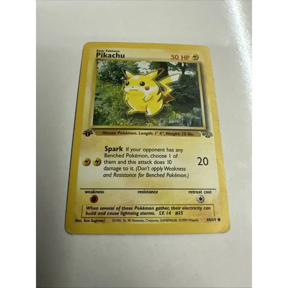 Pikachu 60/64 Jungle 1st Edition Regular Common English WOTC MP Pokemon TCG